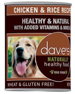 Daves Naturally Healthy™ Chicken And Rice Canned Dog Food -13oz-