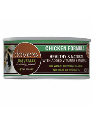 Daves Naturally Healthy Grain Free Canned Cat Food Chicken 5.5oz