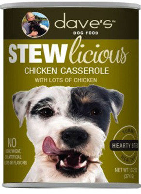 Daves Stewlicious Canned Dog Food Chicken Casserole -13oz-