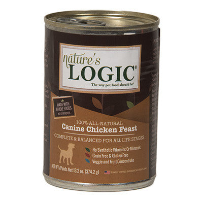 Nature's Logic Grain Free Canned Dog Food Chicken -13oz-