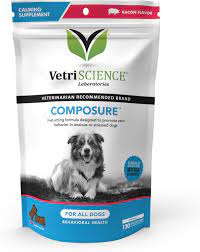 Composure Calming Support for Dogs (45 Bite Size Chews) -Variety of Flavors