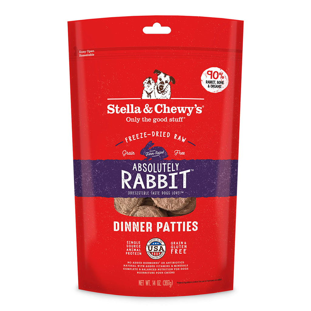 Stella & Chewy's Grain Free Freeze-Dried Patties Absolutely Rabbit